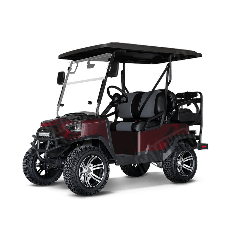 Shattered Vampire Red Golf Cart Camo Vinyl Wrap