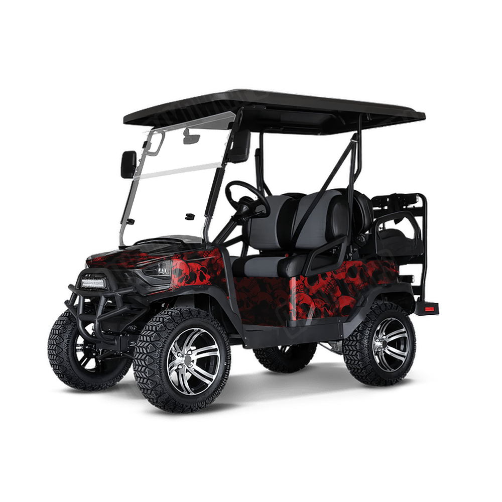 Skull Red Golf Cart Wraps