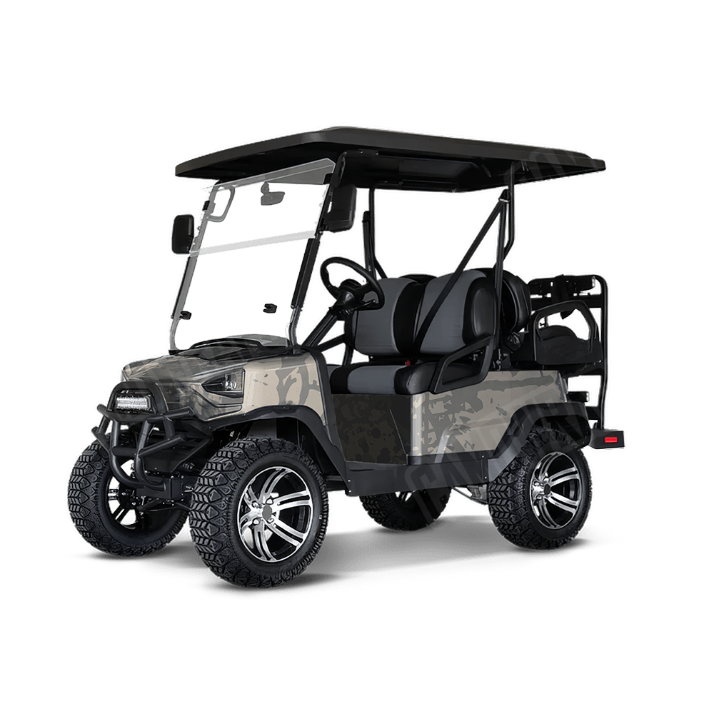 Tire Splatter Army Golf Cart Camo Vinyl Wrap