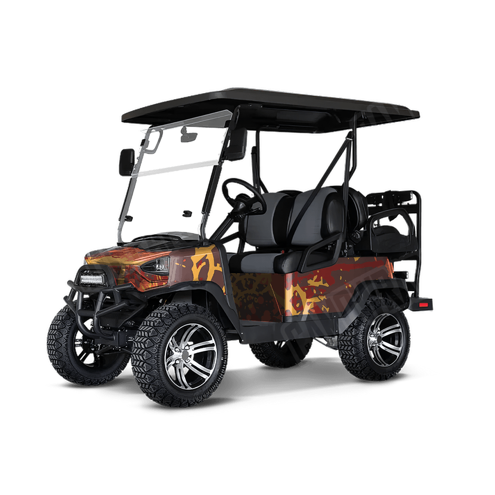 Tire Splatter Autumn Golf Cart Camo Vinyl Wrap