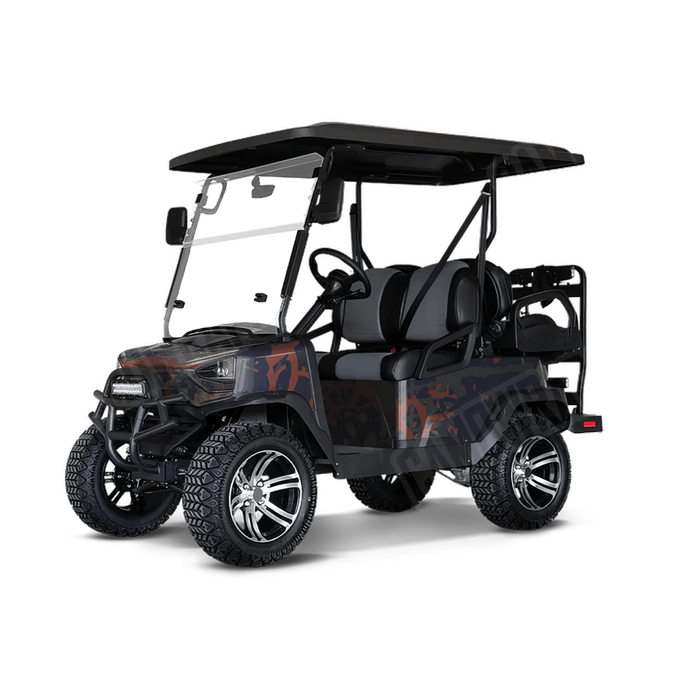 Tire Splatter Blue Copper Golf Cart Camo Vinyl Wrap