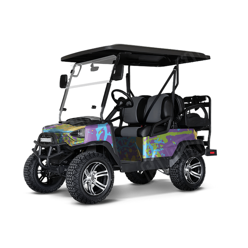 Tire Splatter Carnival Golf Cart Camo Vinyl Wrap