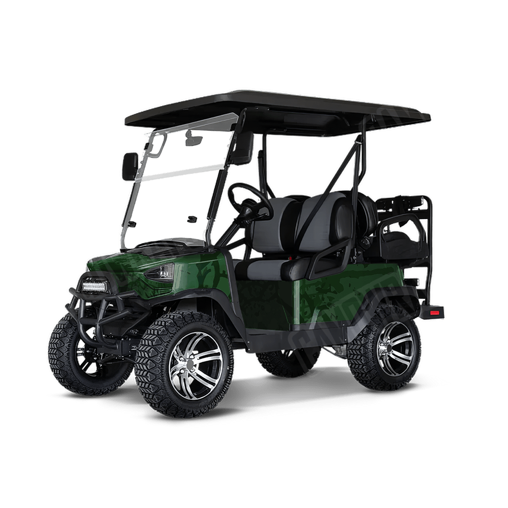 Tire Splatter Elite Green Golf Cart Camo Vinyl Wrap