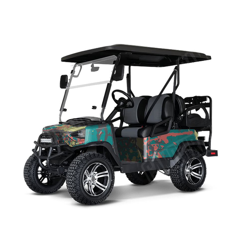 Tire Splatter Fiesta Golf Cart Camo Vinyl Wrap