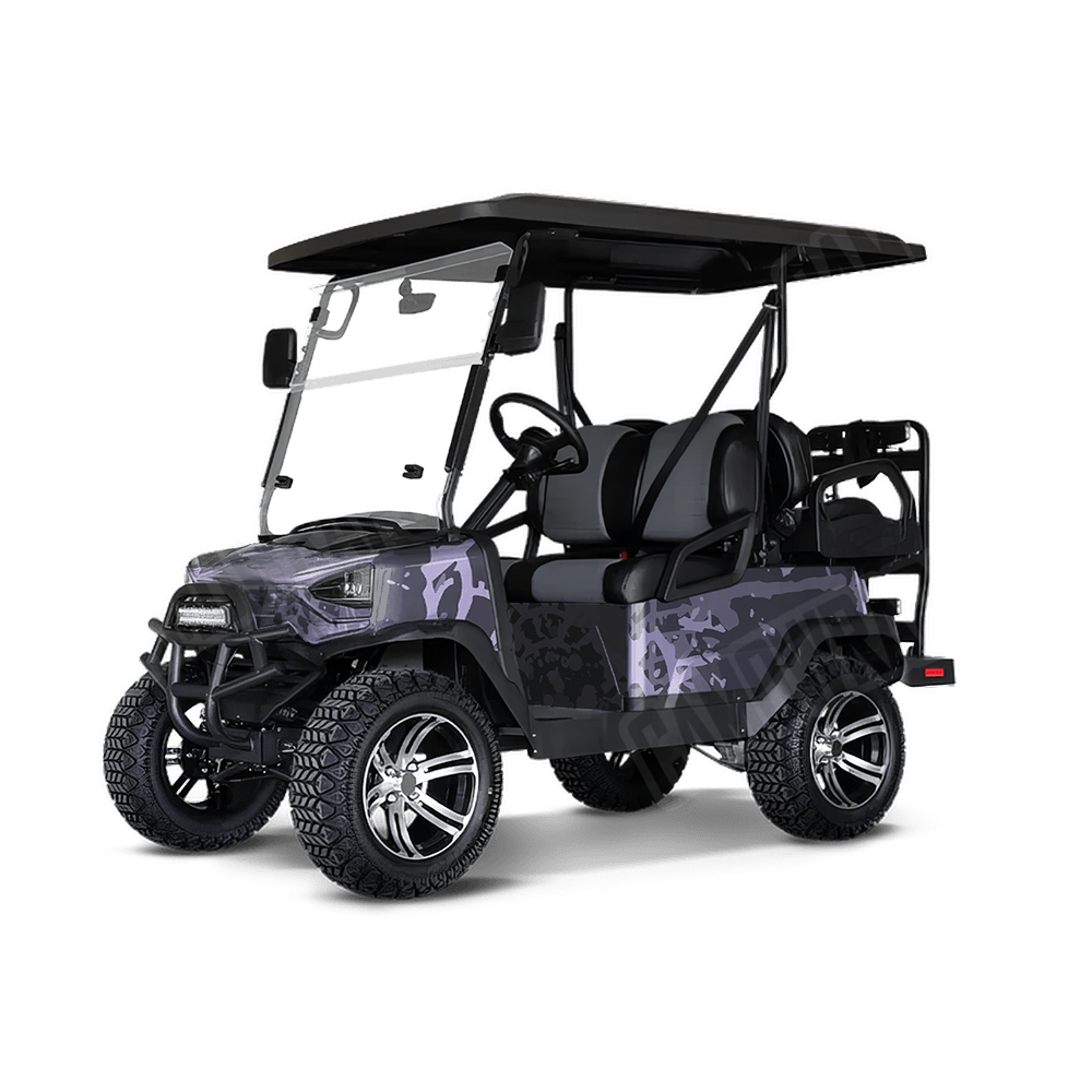 Tire Splatter Lilac Golf Cart Camo Vinyl Wrap