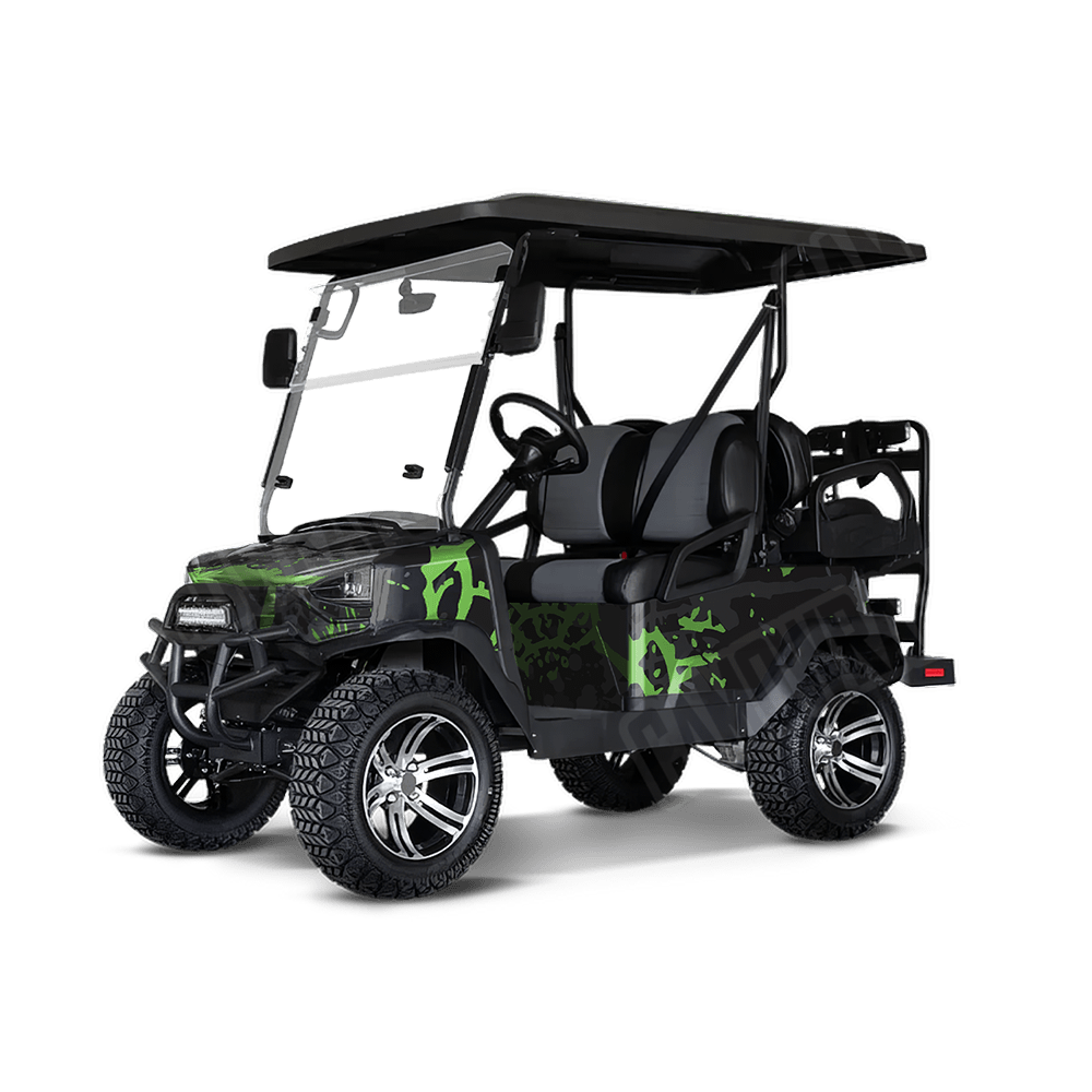 Tire Splatter Metro Green Golf Cart Camo Vinyl Wrap