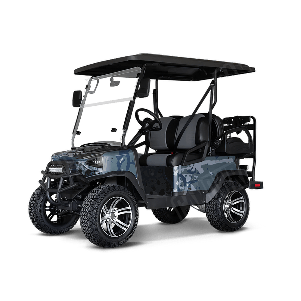 Tire Splatter Navy Golf Cart Camo Vinyl Wrap