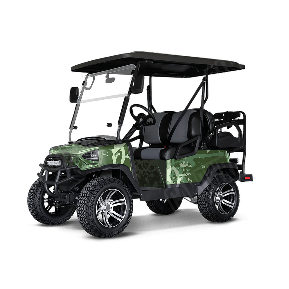 Tire Splatter Pistachio Golf Cart Camo Vinyl Wrap