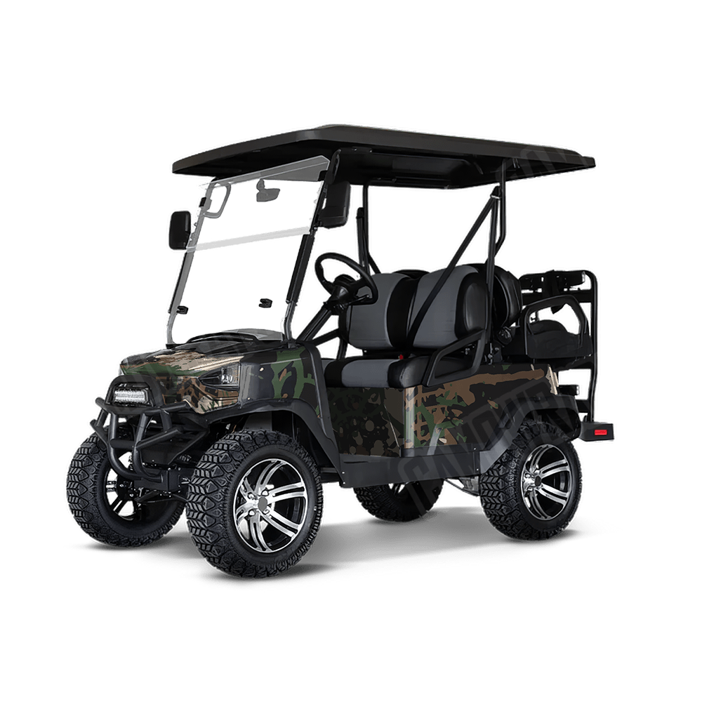 Tire Splatter Woodland Golf Cart Camo Vinyl Wrap