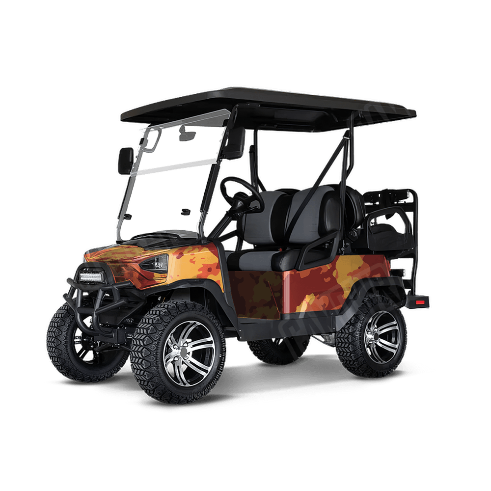 Treetop Autumn Golf Cart Camo Vinyl Wrap