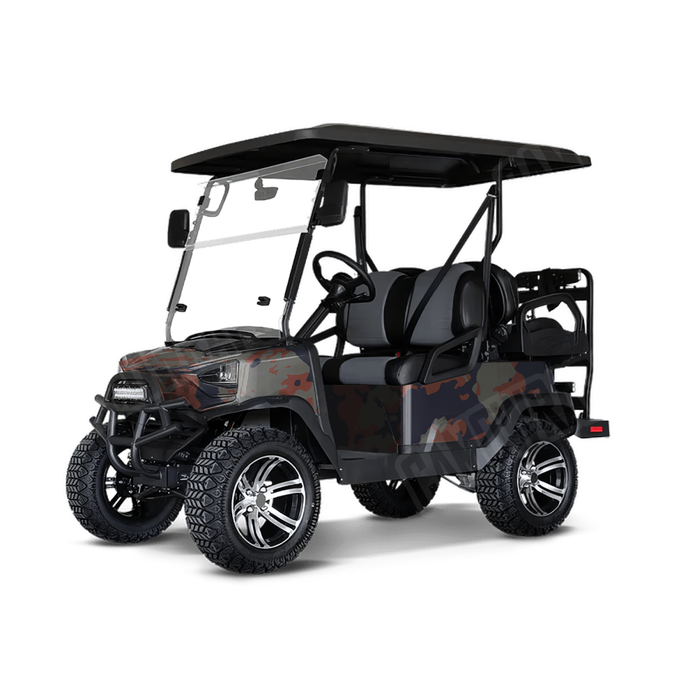 Treetop Blue Copper Golf Cart Camo Vinyl Wrap