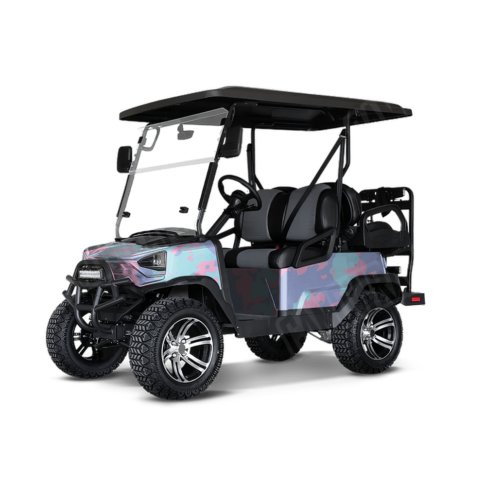 Treetop Cotton Candy Golf Cart Camo Vinyl Wrap