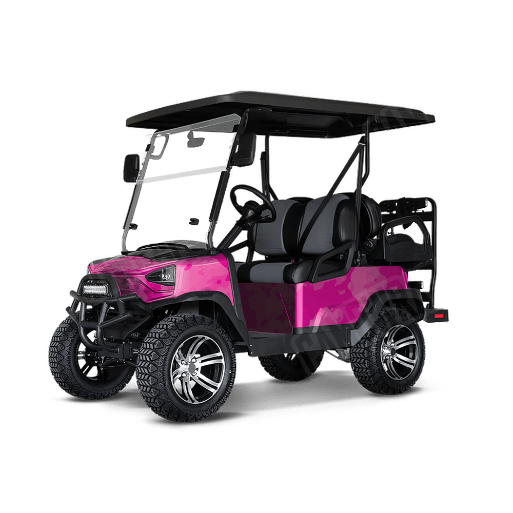 Treetop Elite Magenta Golf Cart Camo Vinyl Wrap