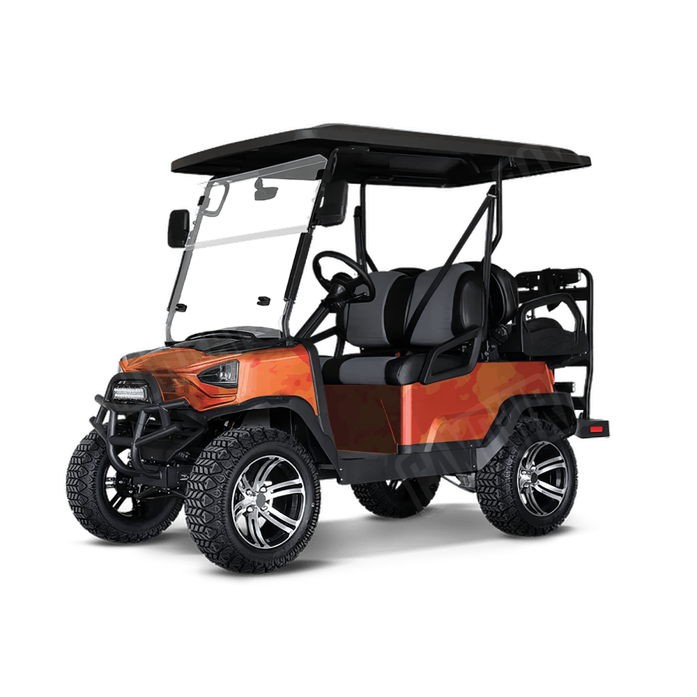 Treetop Elite Orange Golf Cart Camo Vinyl Wrap