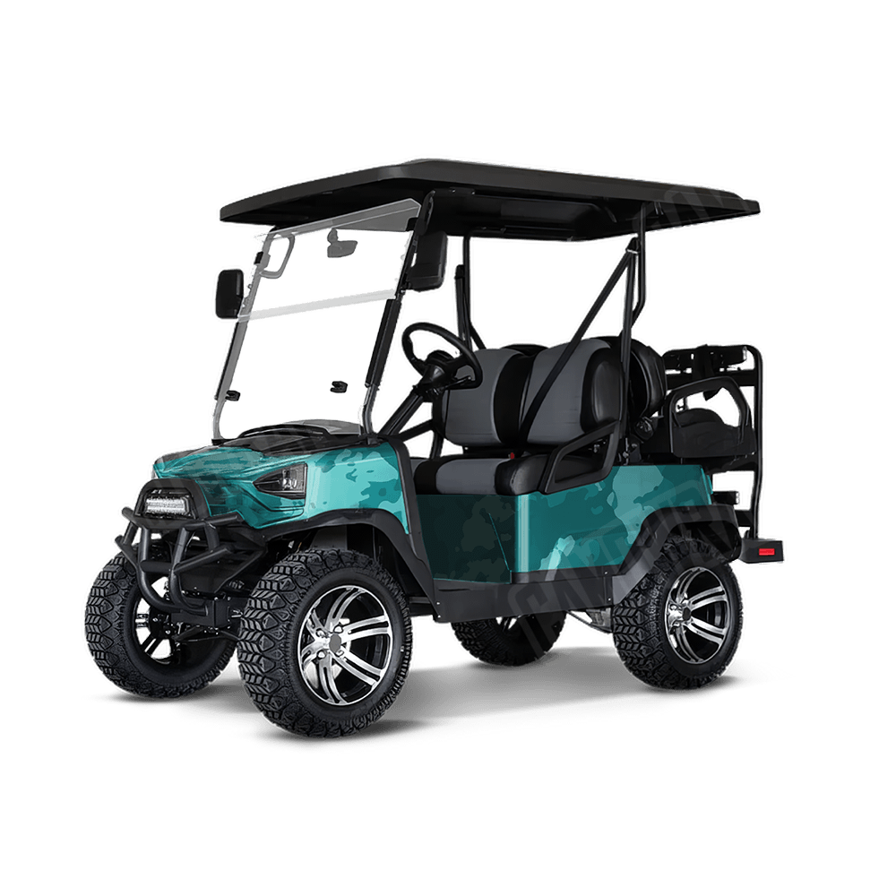 Treetop Elite Tiffany Blue Golf Cart Camo Vinyl Wrap