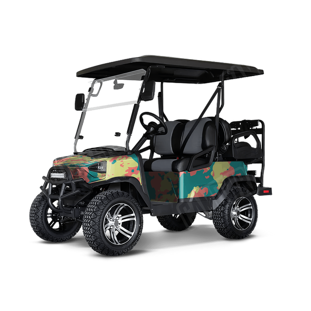 Treetop Fiesta Golf Cart Camo Vinyl Wrap