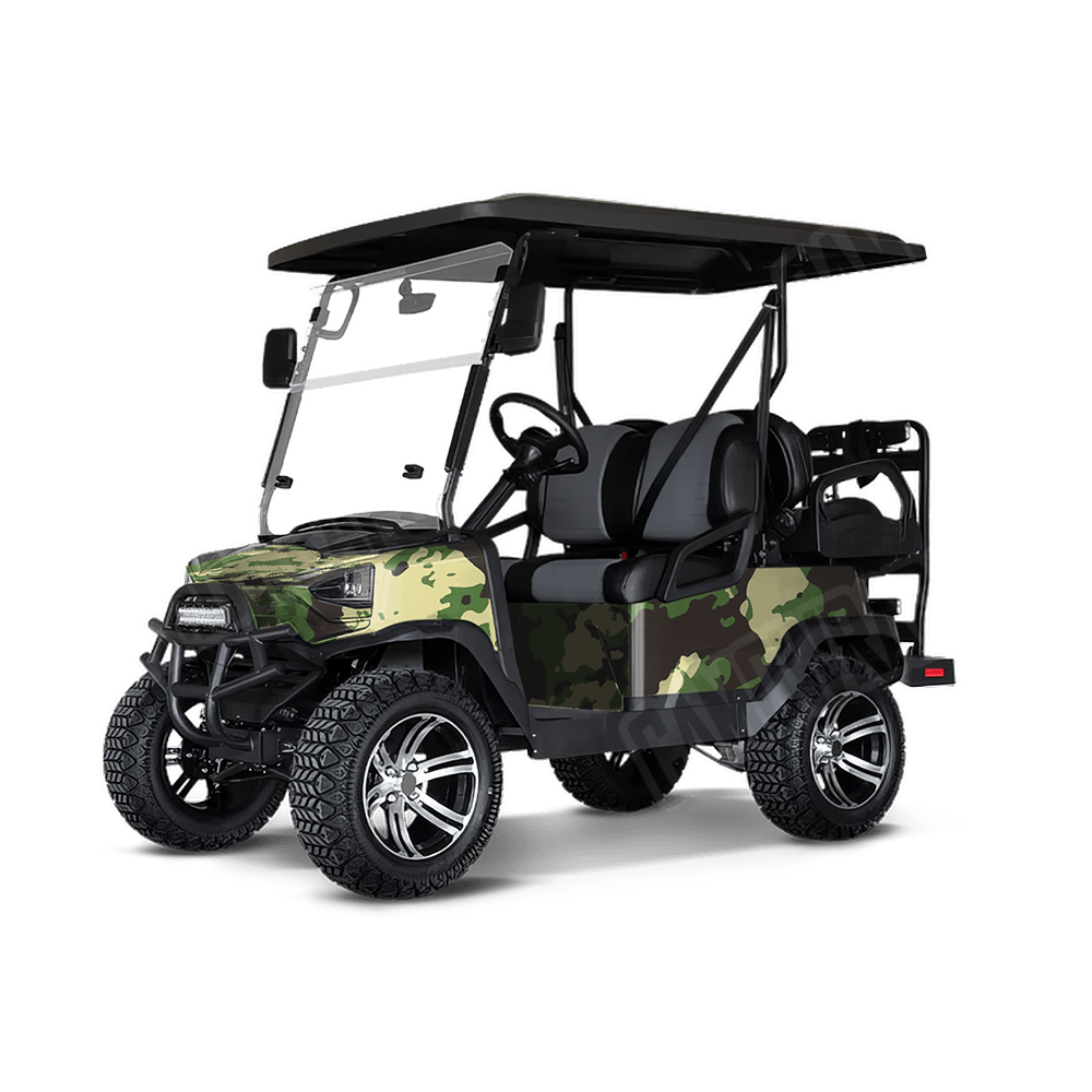 Treetop Jungle Golf Cart Camo Vinyl Wrap