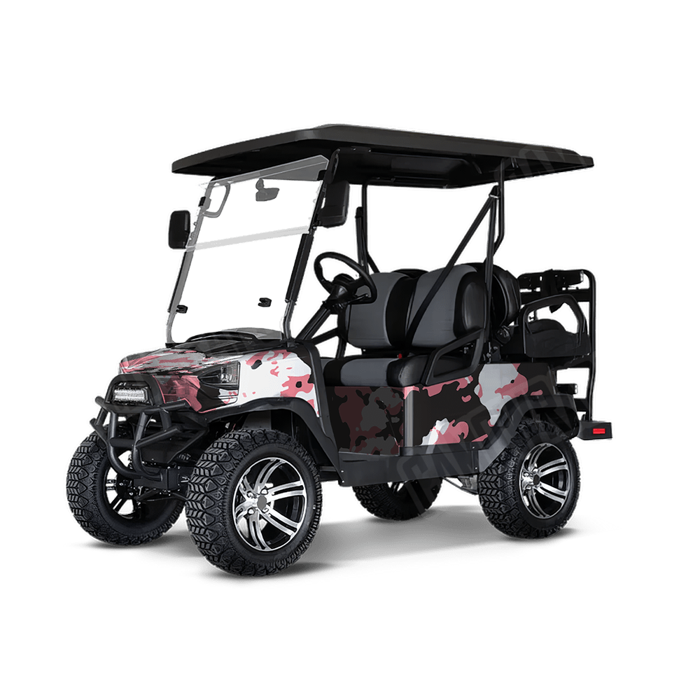 Treetop Pink Golf Cart Camo Vinyl Wrap