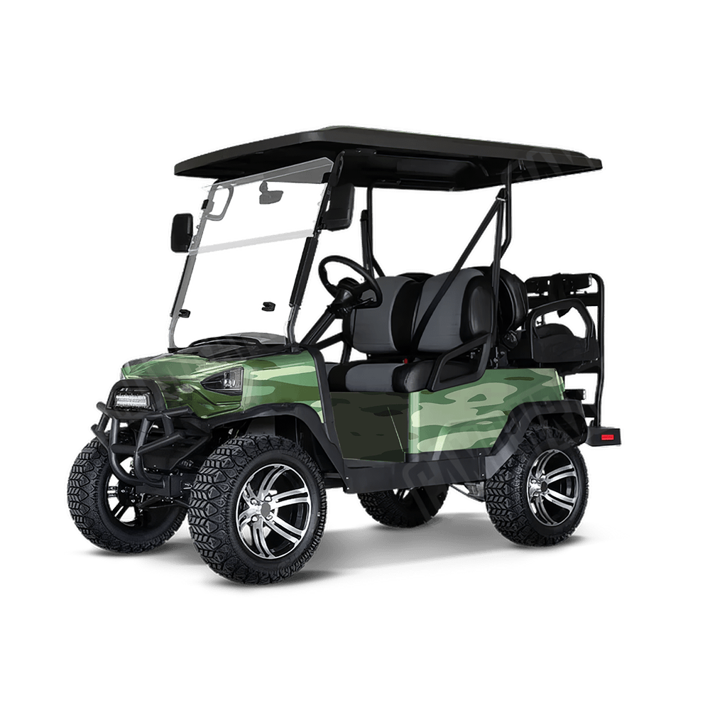 Treetop Pistachio Golf Cart Camo Vinyl Wrap
