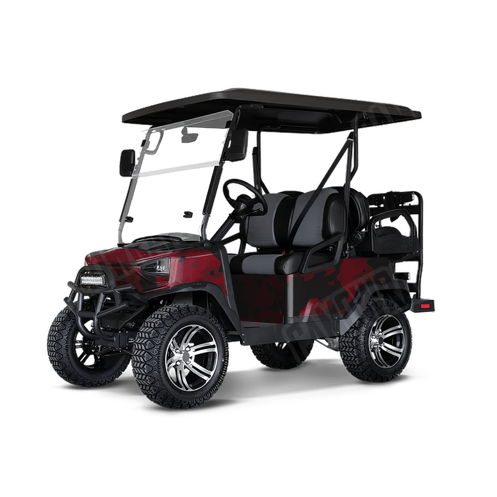 Treetop Vampire Red Golf Cart Camo Vinyl Wrap