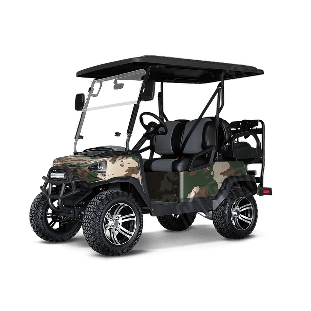 Treetop Woodland Golf Cart Camo Vinyl Wrap