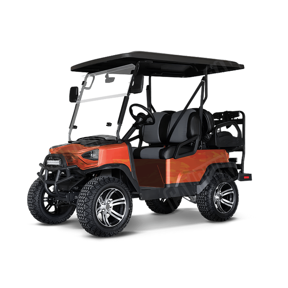 Vietnam Tiger Stripe Elite Orange Golf Cart Camo Vinyl Wrap