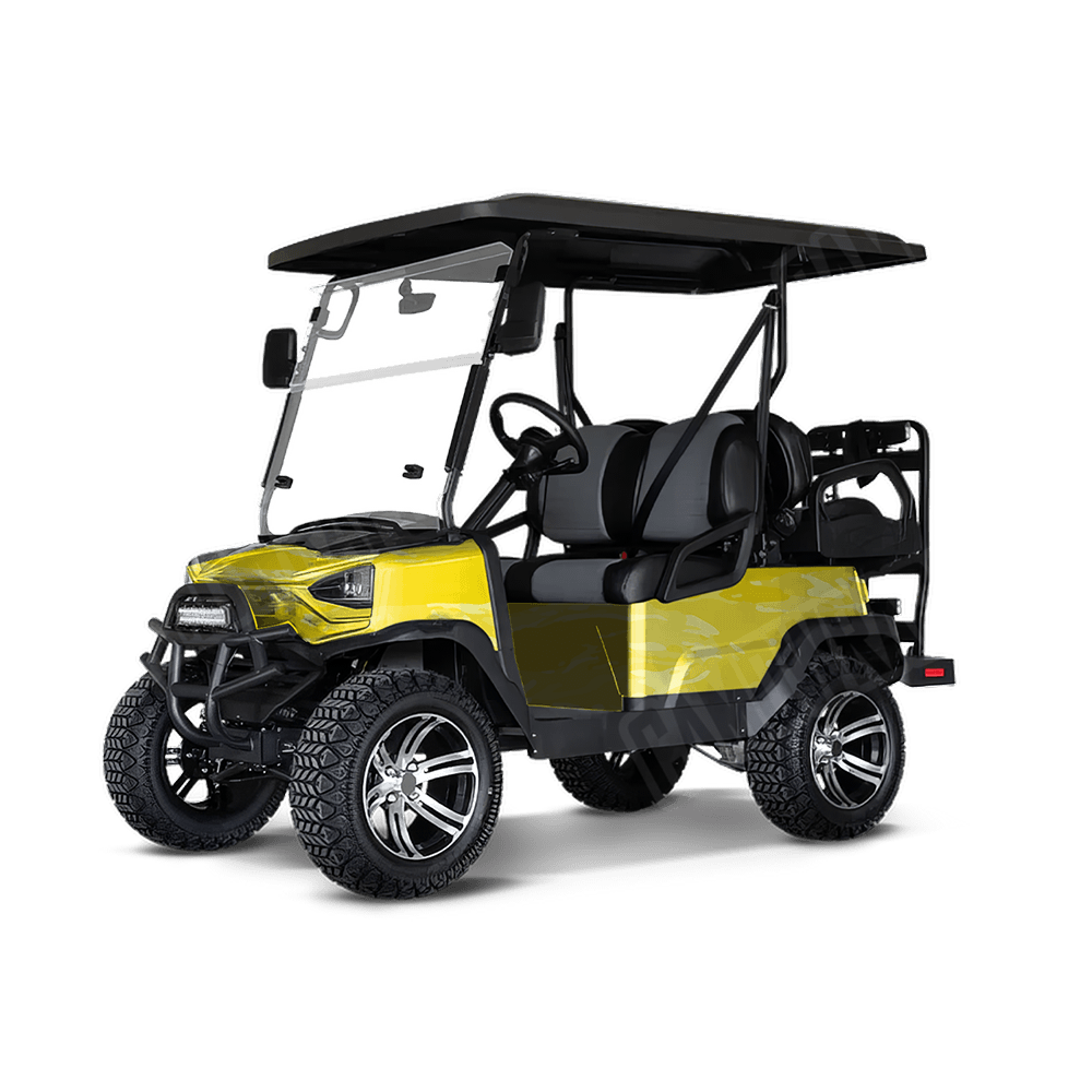 Vietnam Tiger Stripe Elite Yellow Golf Cart Camo Vinyl Wrap
