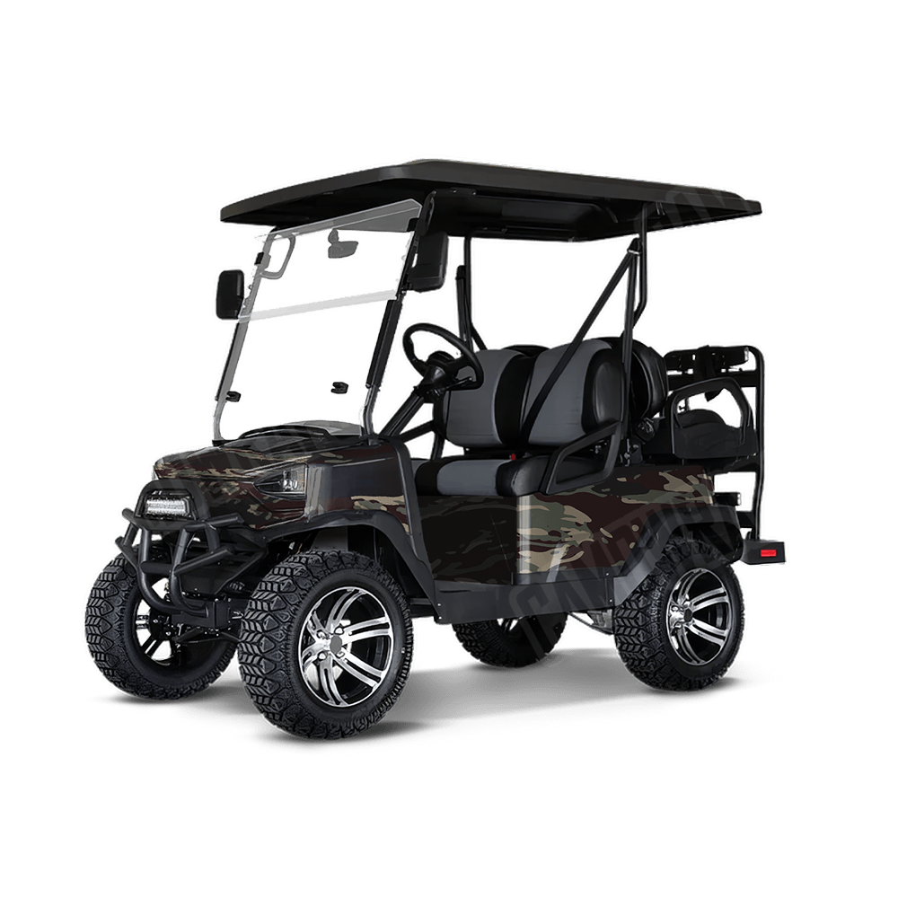 Vietnam Tiger Stripe Militant Blood Golf Cart Camo Vinyl Wrap