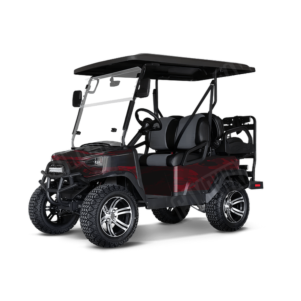 Vietnam Tiger Stripe Vampire Red Golf Cart Camo Vinyl Wrap