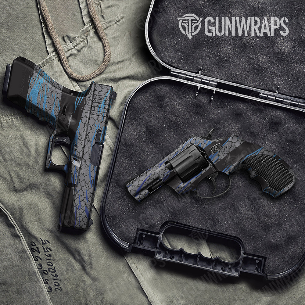 Dragonbreath Blue Handgun Gun Skin Vinyl Wraps