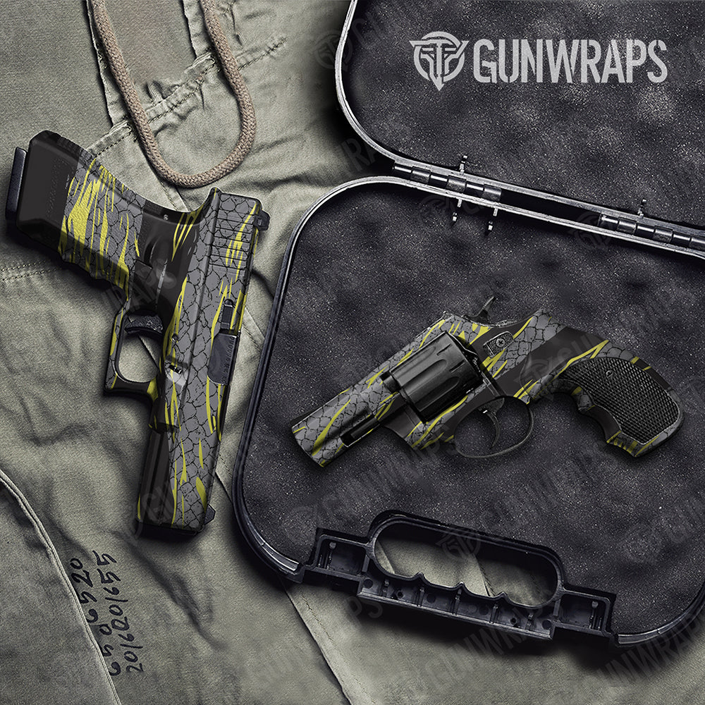 Dragonbreath Yellow Handgun Gun Skin Vinyl Wraps