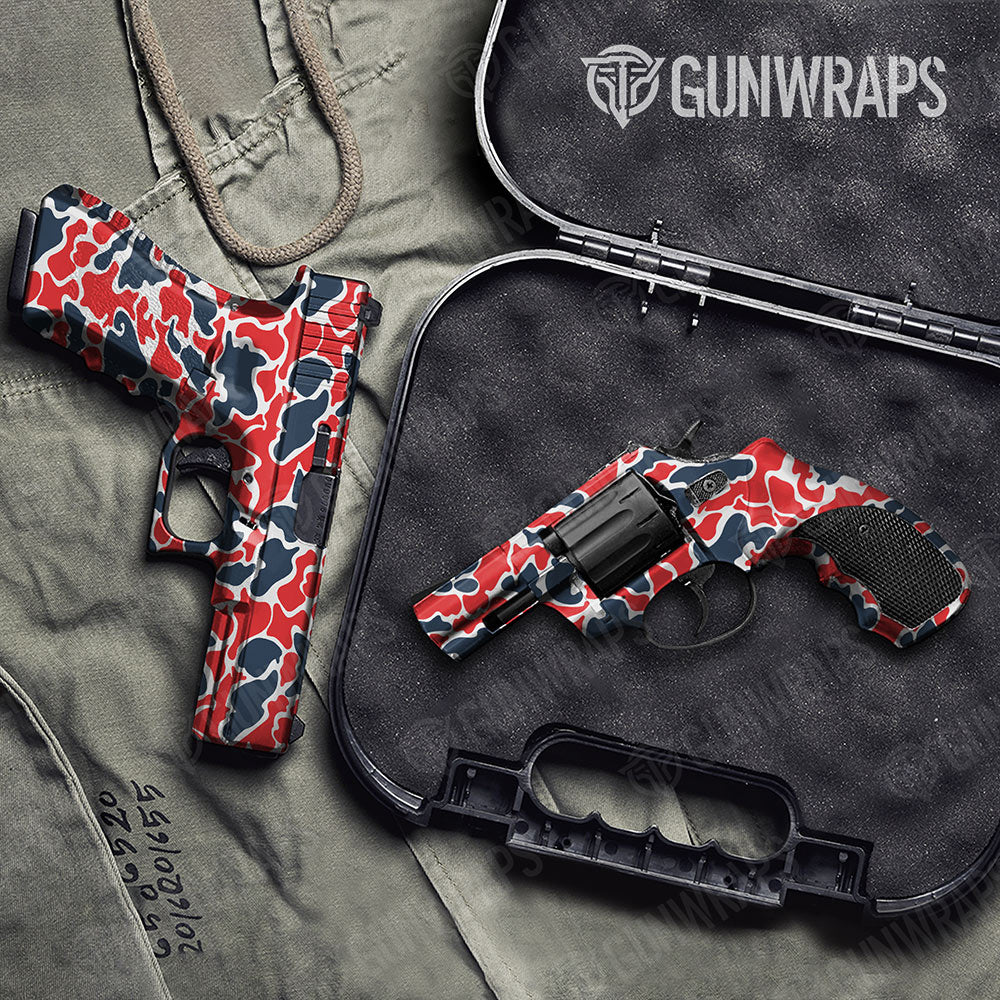 Old School Duck America Handgun Gun Skin Vinyl Wraps