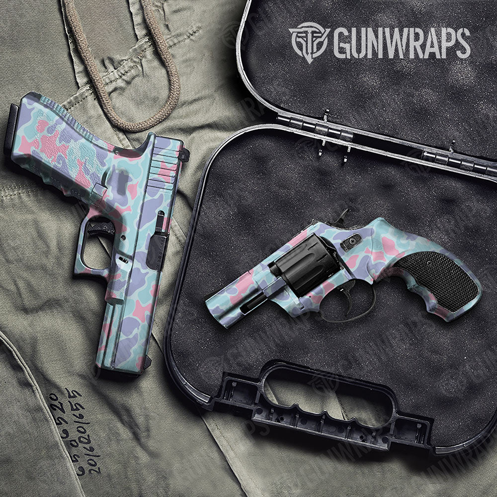 Old School Duck Cotton Candy Handgun Gun Skin Vinyl Wraps