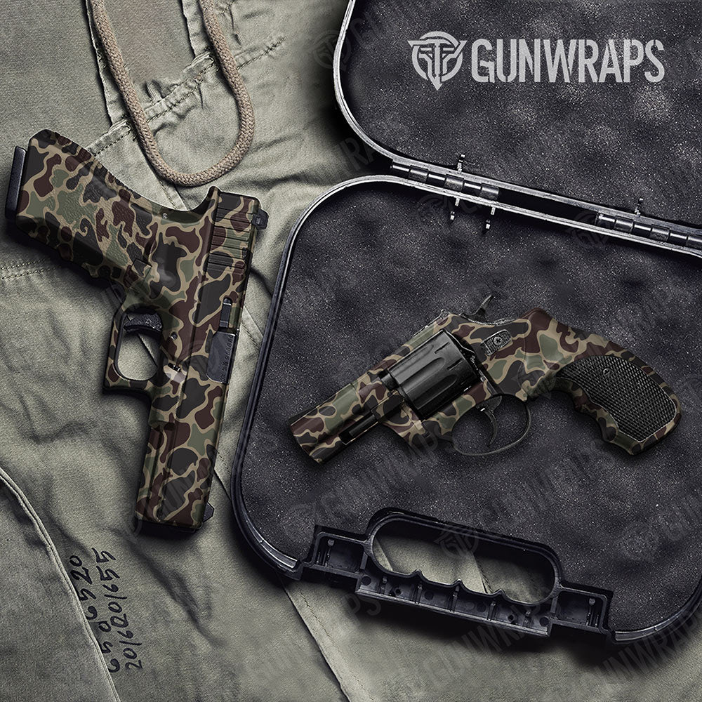 Old School Duck Militant Blood Handgun Gun Skin Vinyl Wraps