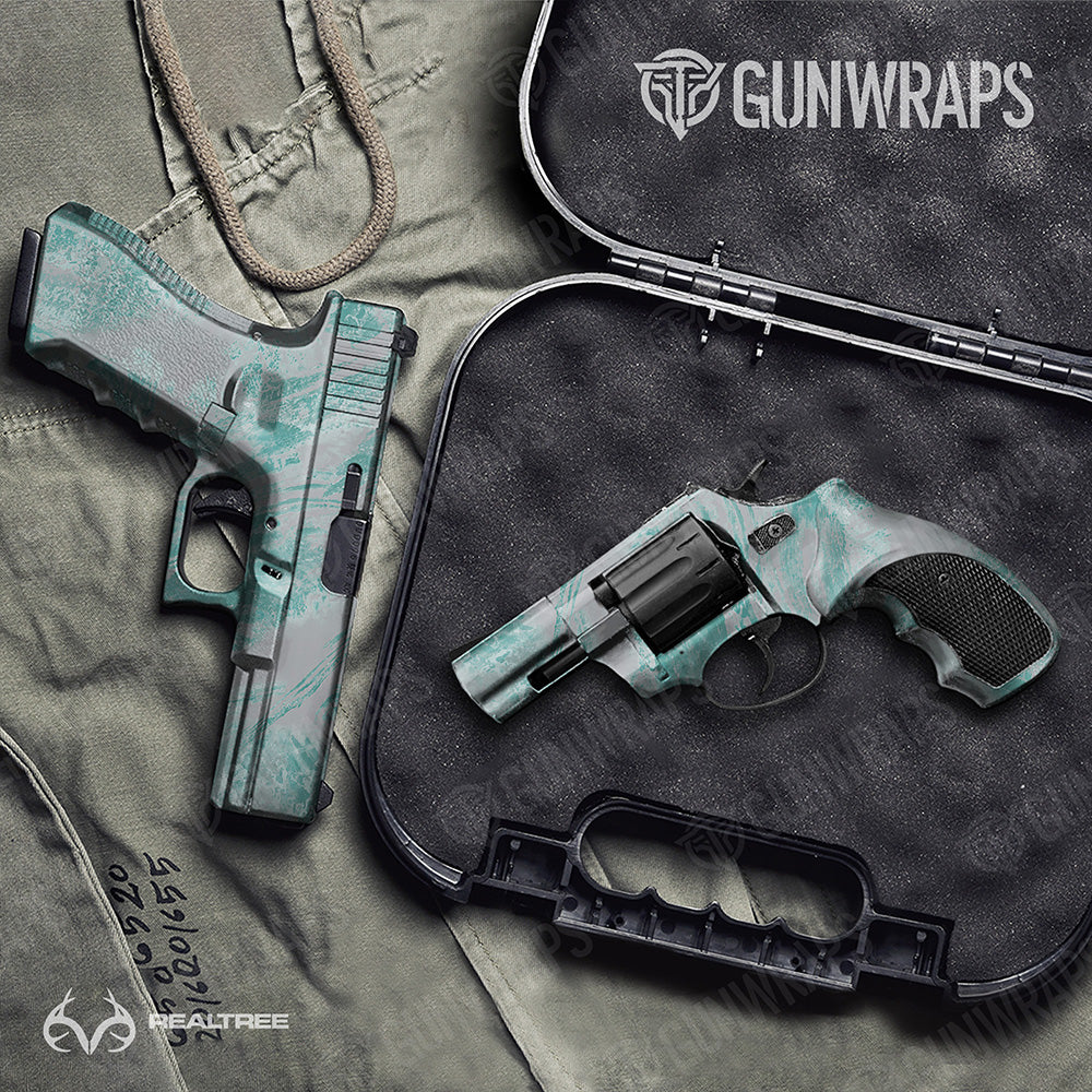 Handgun Realtree Aspect Ice Water Camo Gun Skin Vinyl Wrap