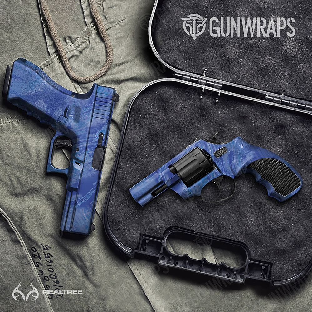 Handgun Realtree Aspect Royal Blue Camo Gun Skin Vinyl Wrap