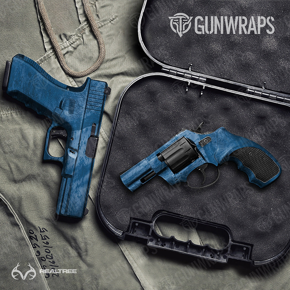 Handgun Realtree Fishing Blue Camo Gun Skin Vinyl Wrap