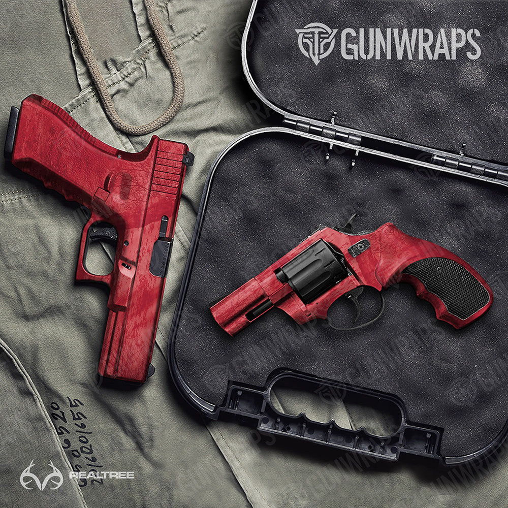 Handgun Realtree Fishing Red Camo Gun Skin Vinyl Wrap