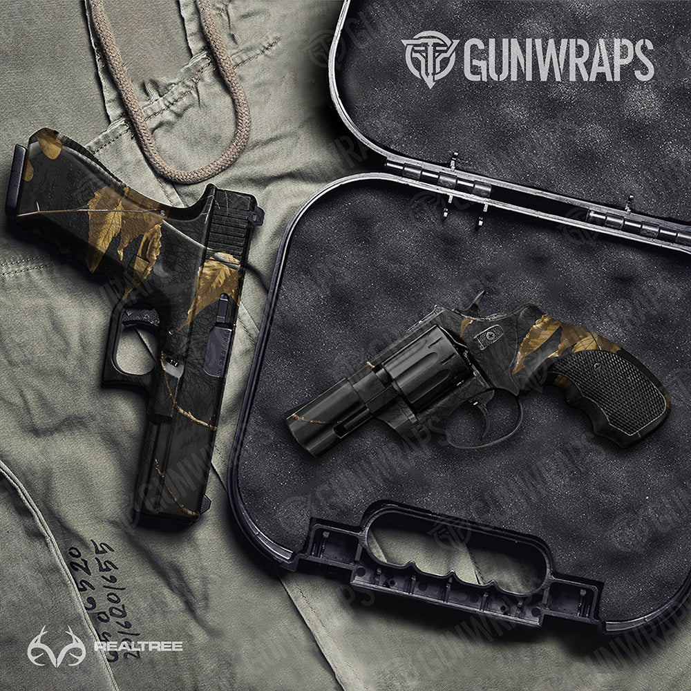 Handgun Realtree XTRA Colors Black Camo Gun Skin Vinyl Wrap