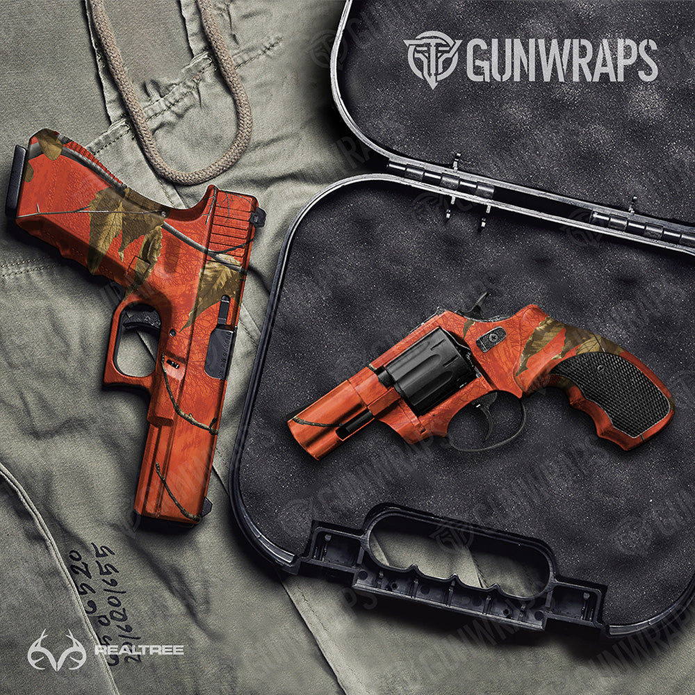 Handgun Realtree XTRA Colors Orange Camo Gun Skin Vinyl Wrap