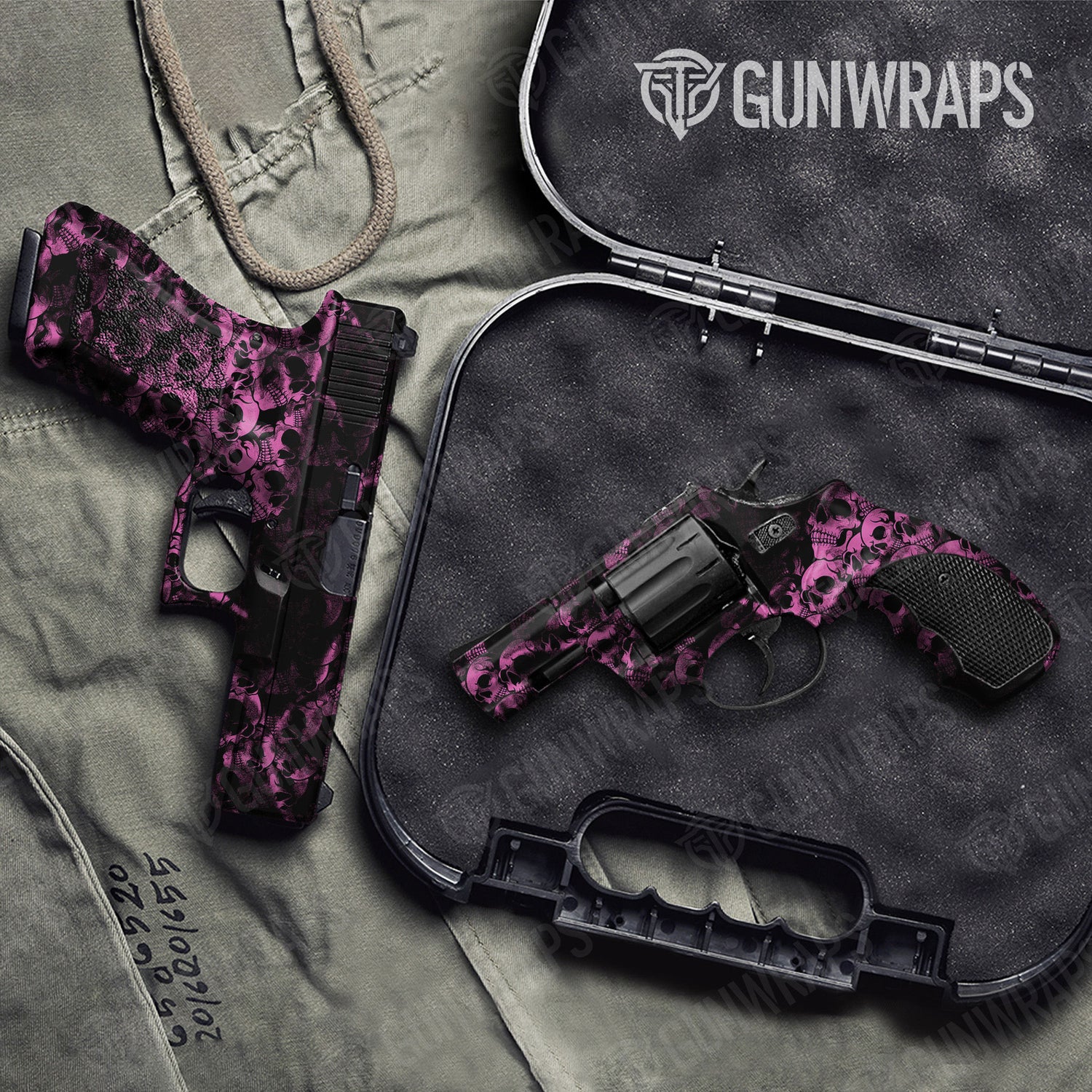 Skull Pink Handgun Gun Skin Vinyl Wraps