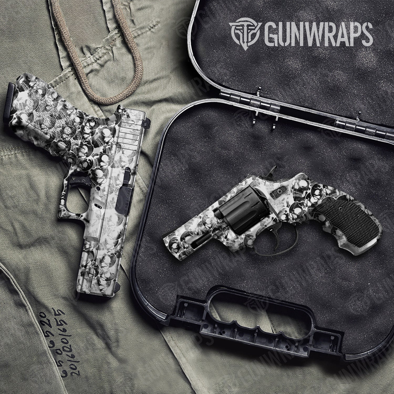Skull X Ray Handgun Gun Skin Vinyl Wraps