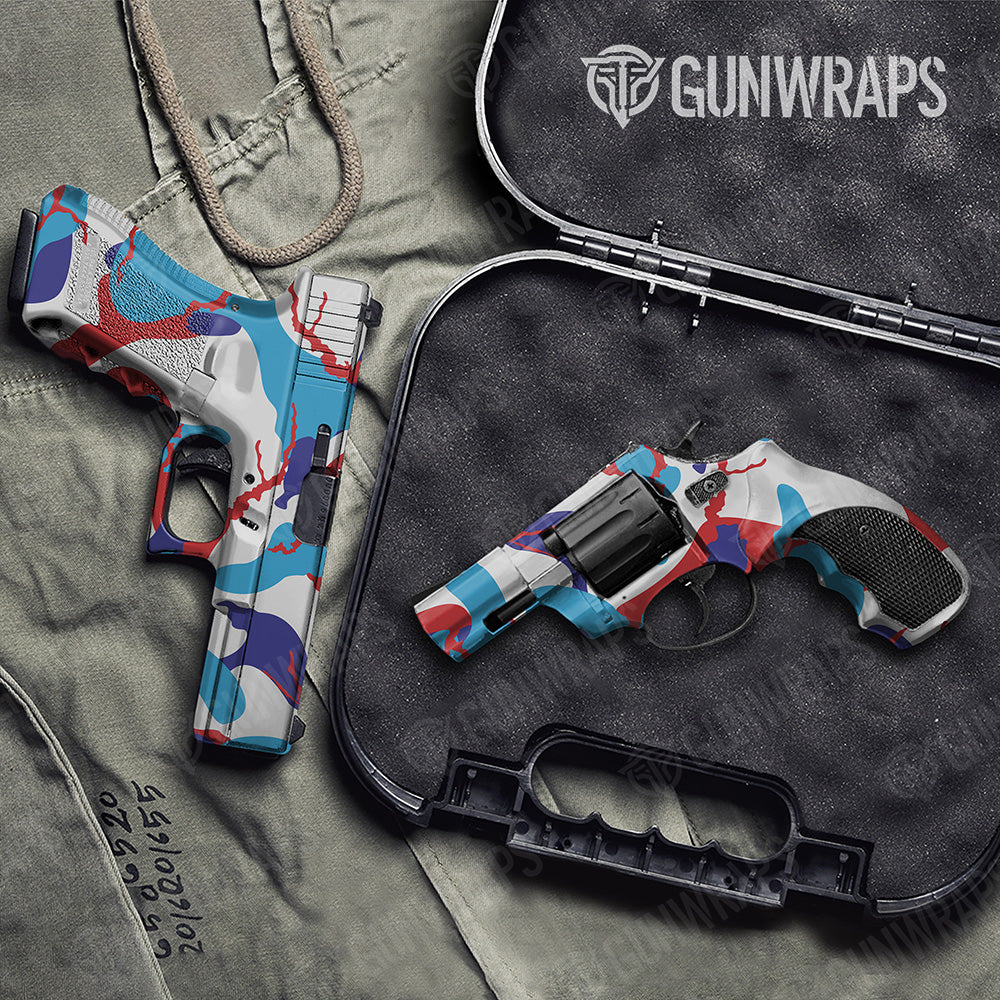 Handgun Ragged XL Magenta Tiger Camo Gun Skin Vinyl Wrap | CamoWraps ...