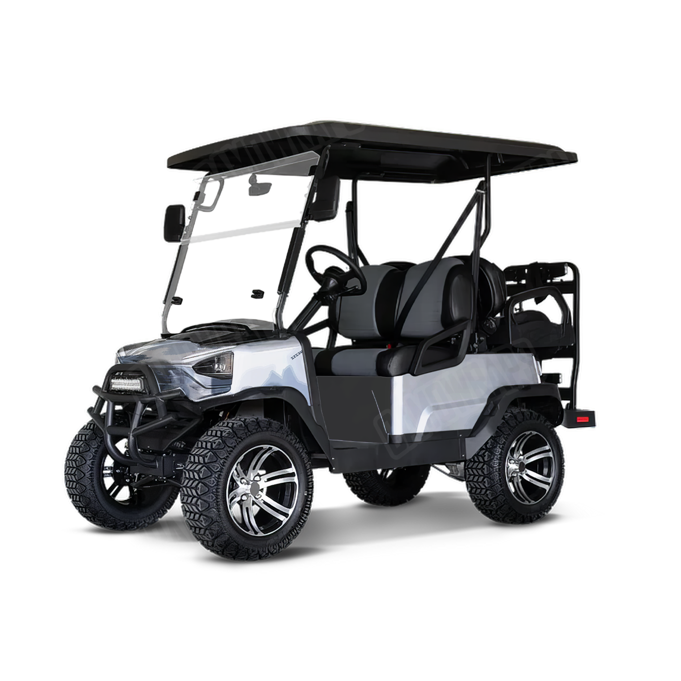 Large Nemesis Snow Tundra Golf Cart Camo Vinyl Wrap
