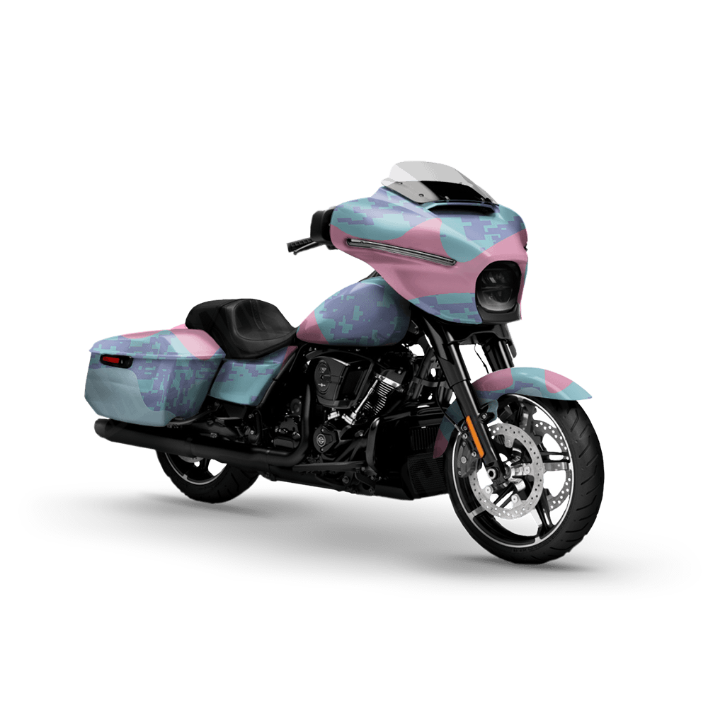 Compound Cotton Candy Motorcycle Camo Vinyl Wrap