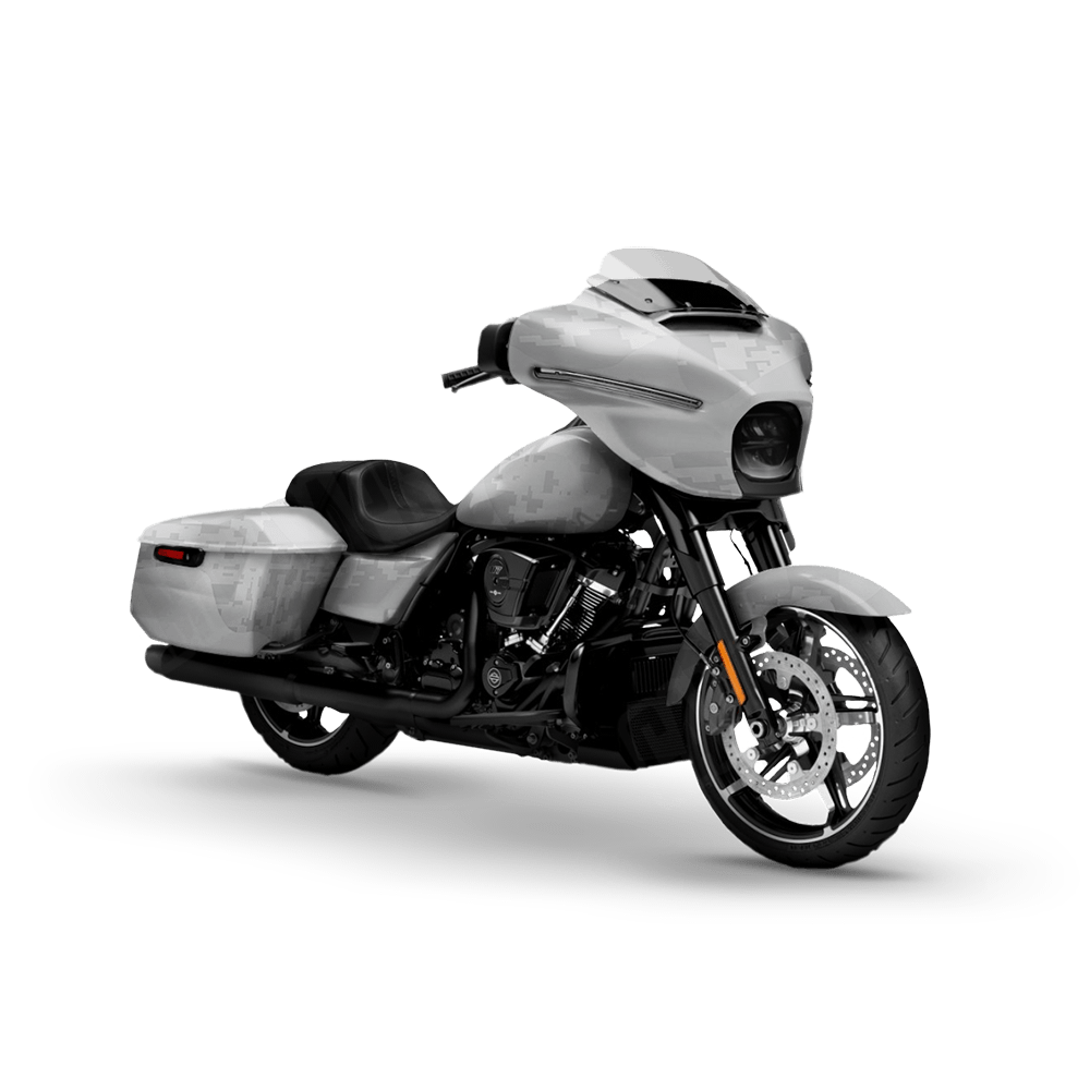 Compound Elite White Motorcycle Camo Vinyl Wrap
