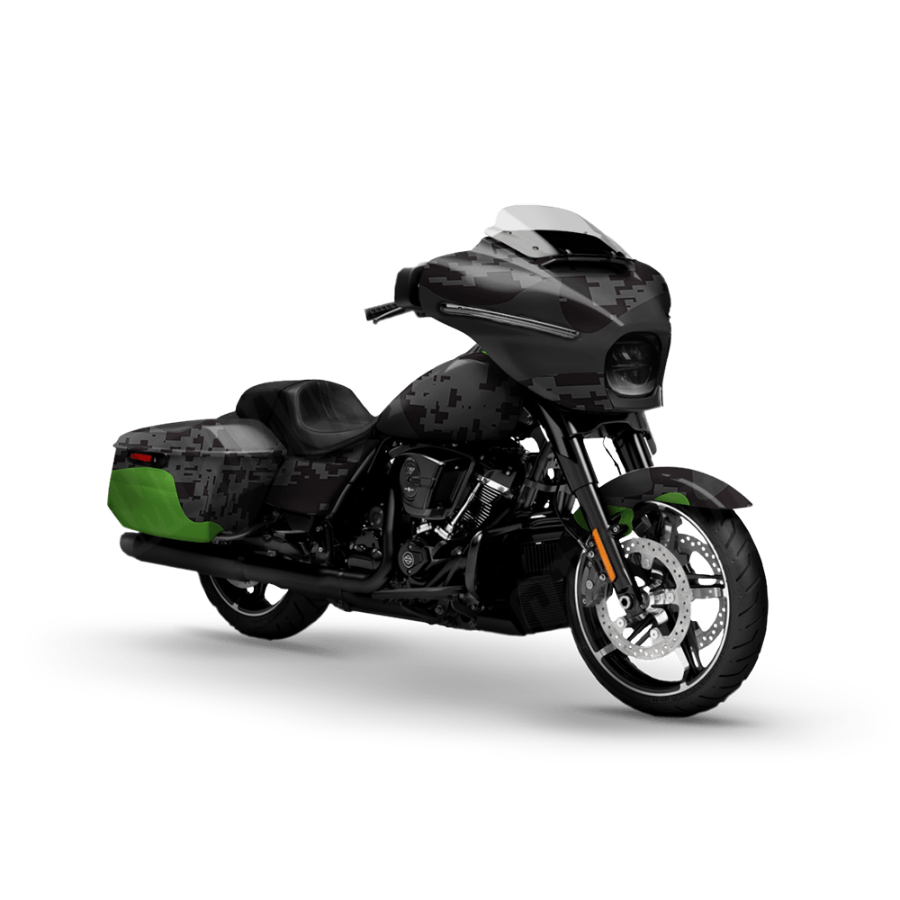 Compound Metro Green Motorcycle Camo Vinyl Wrap