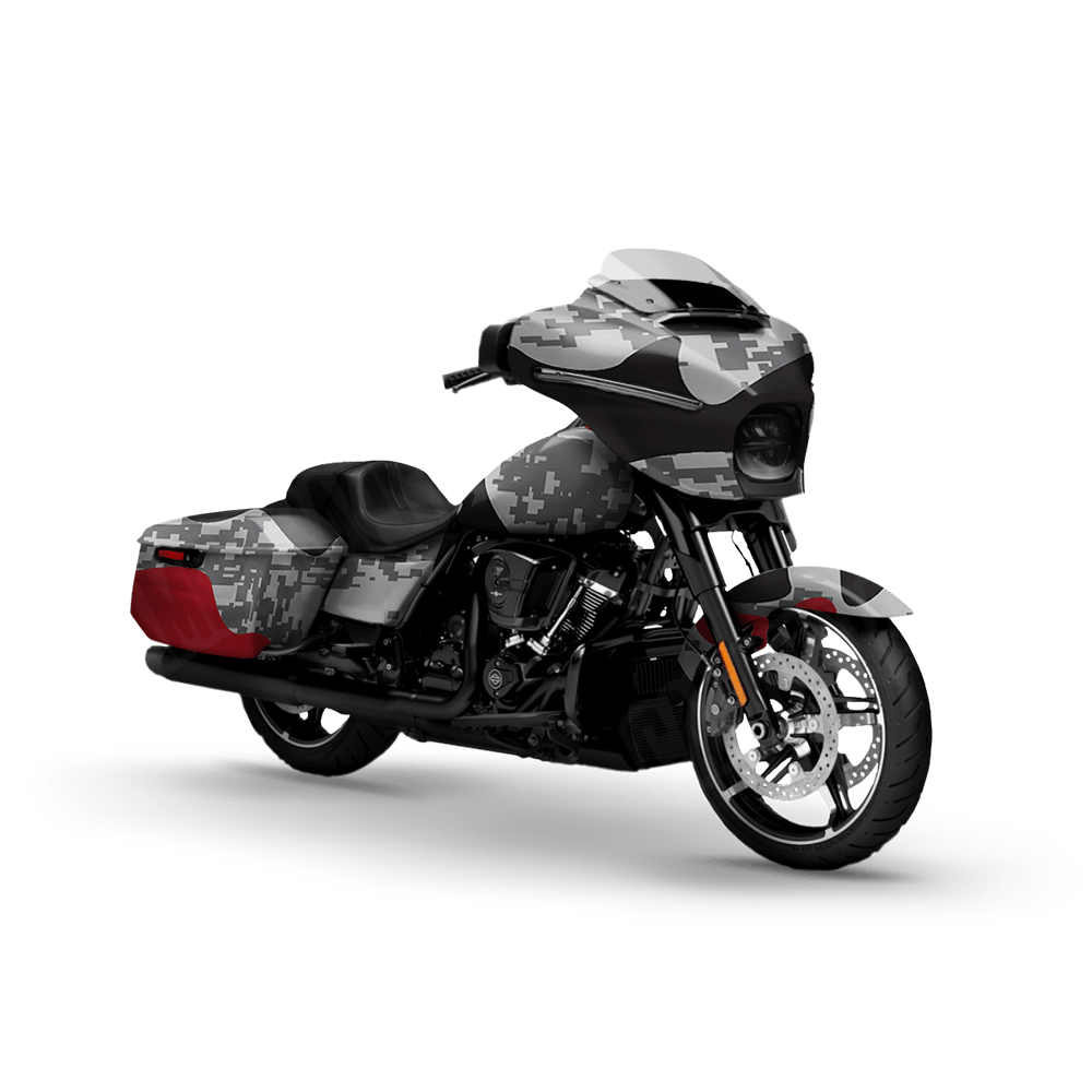 Compound Urban Red Motorcycle Camo Vinyl Wrap