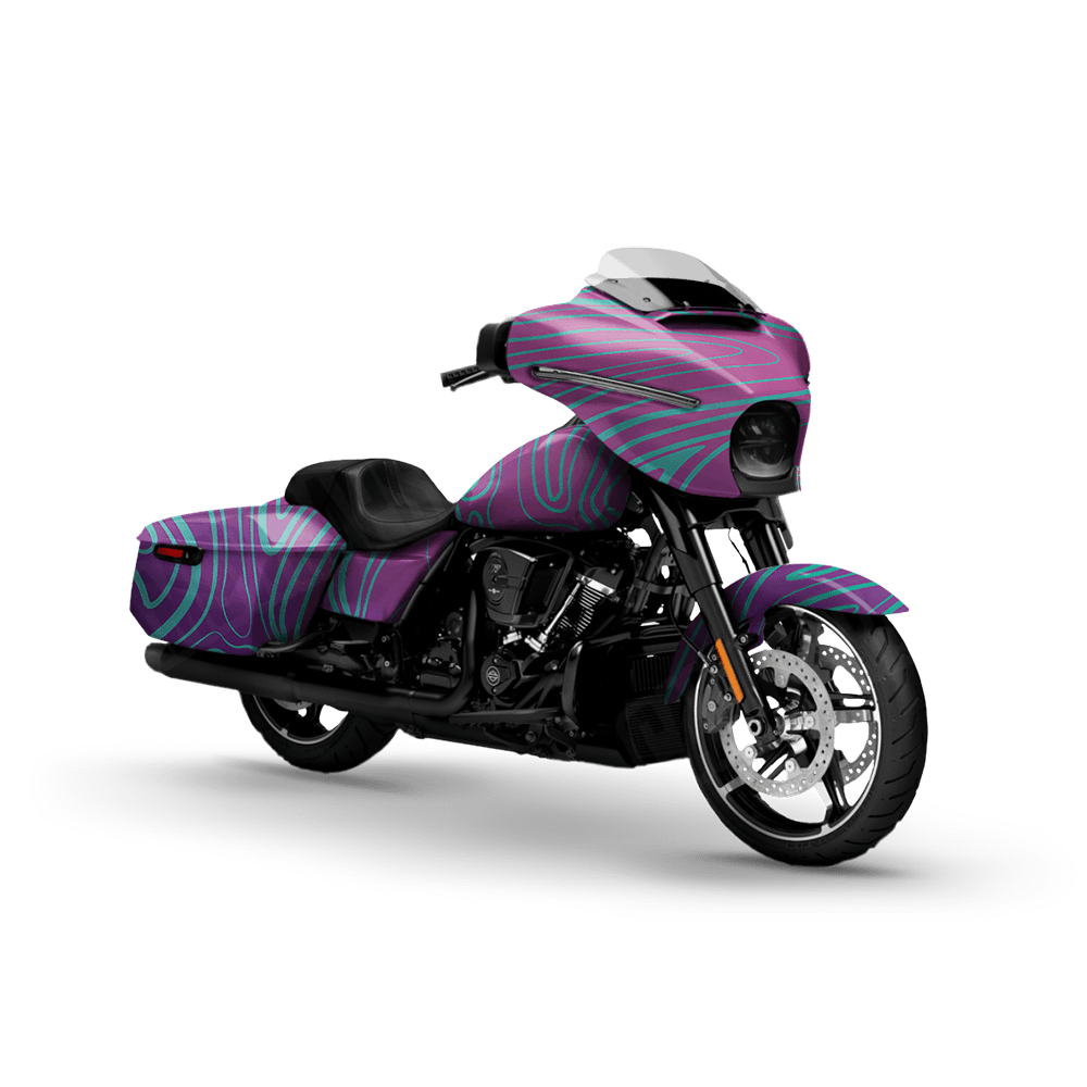 Damascus Aurora Motorcycle Camo Vinyl Wrap
