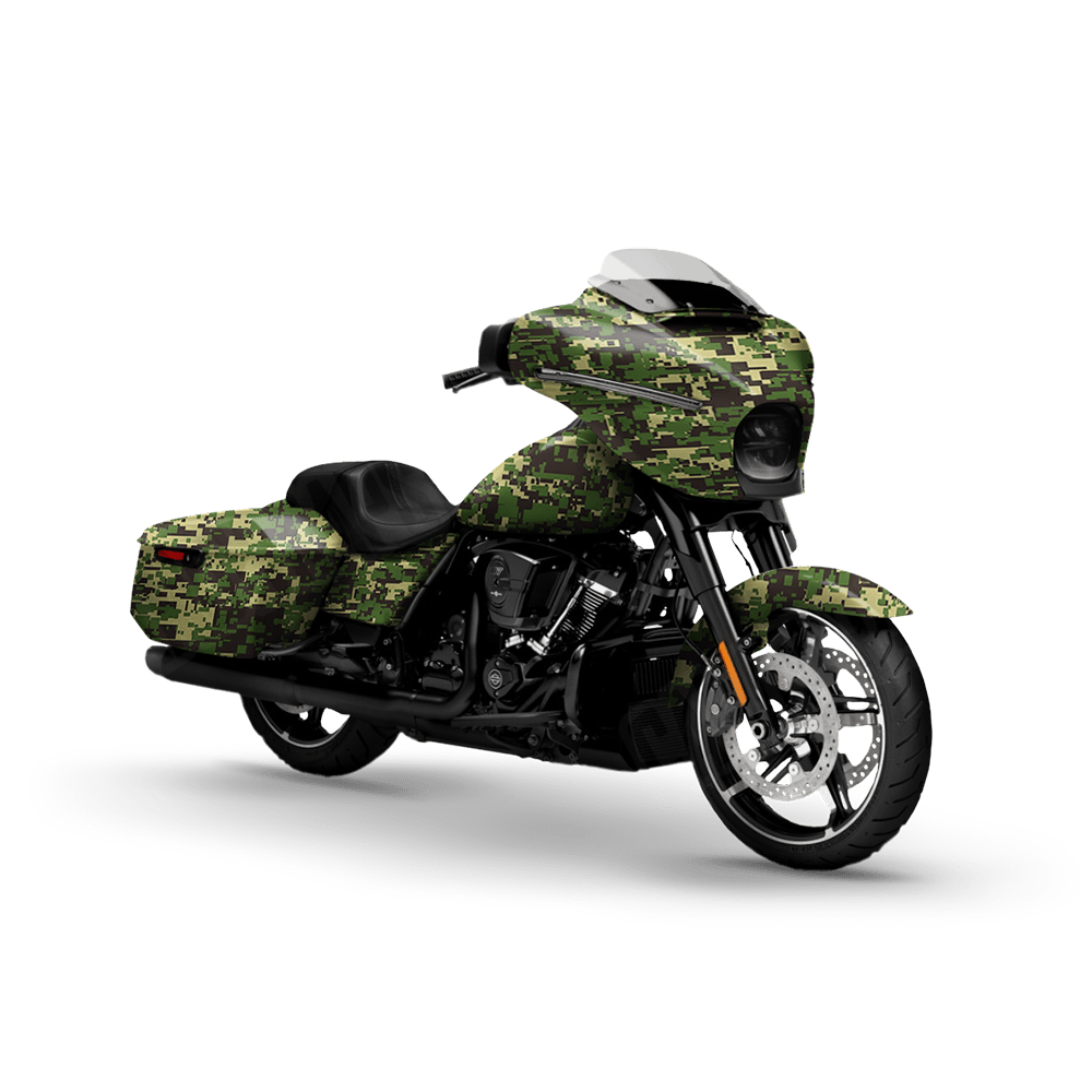 Digital Jungle Motorcycle Camo Vinyl Wrap